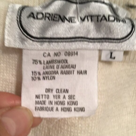 Vintage Adrienne Vittadini Lambs Wool  Knee Length Pencil Skirt Size L - Picture 6 of 6